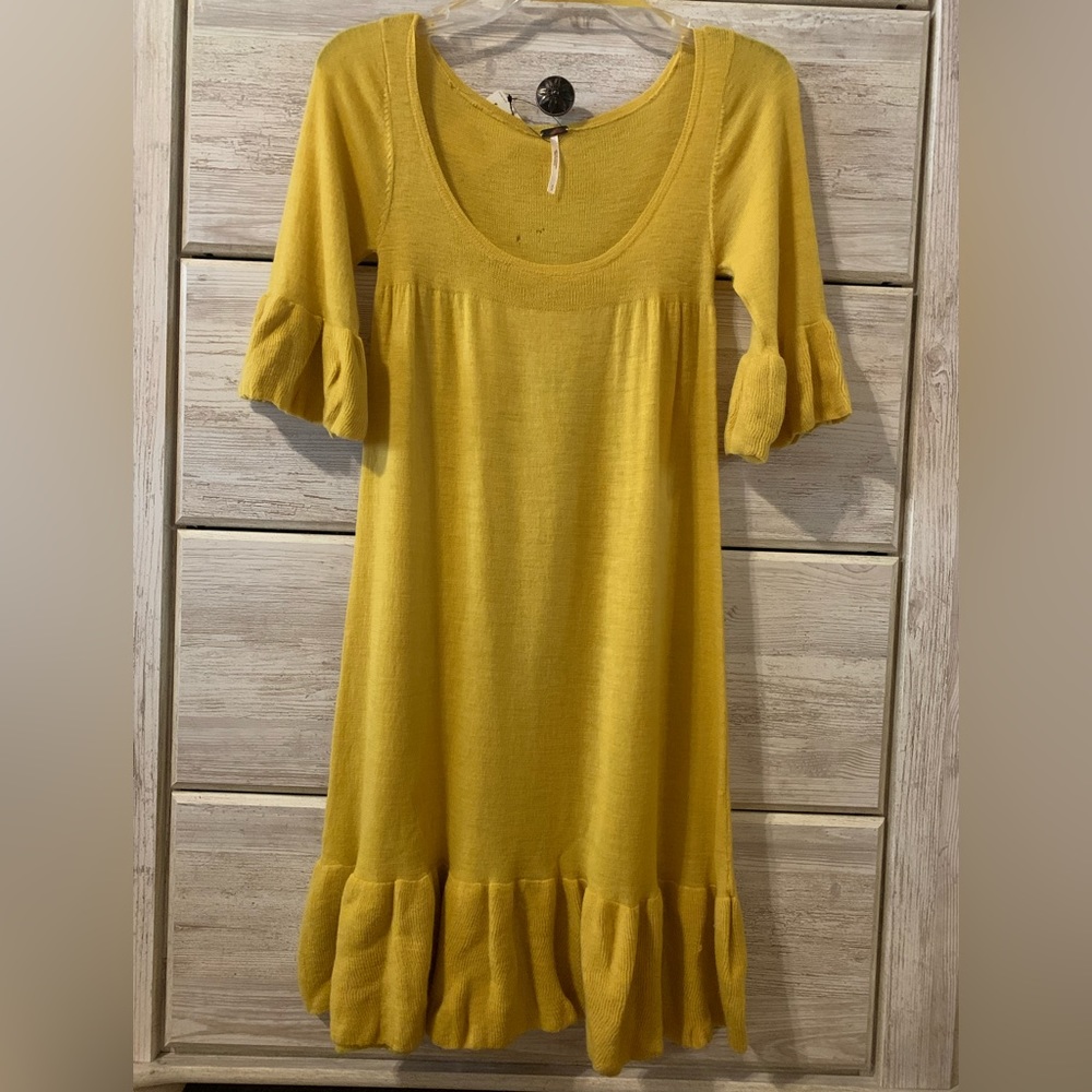 Free People Never Worn Yellow Dress; S - Picture 1 of 3